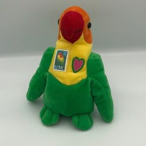 USPS Love Stamp Plush Parrot Toy 2004 Vintage Collectible